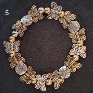 Elegant Gold and Silver Butterfly Bracelet